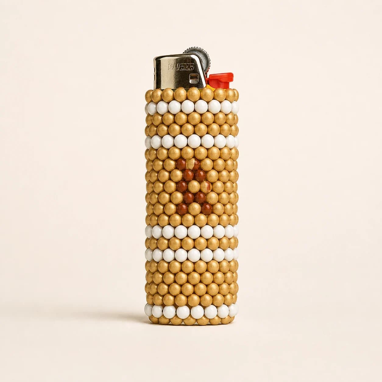 Champagne Monogram B Beaded Lighter